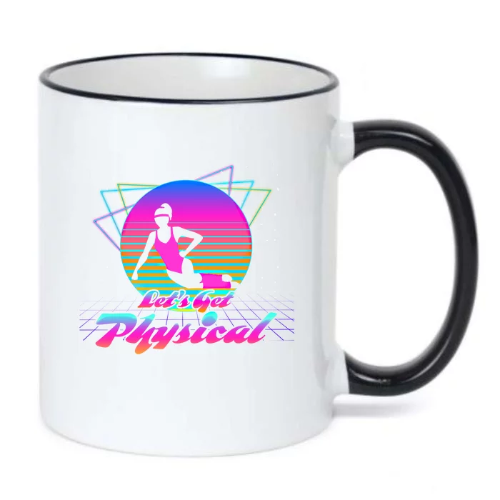 Lets Get Physical Fitness 80s Lover Meaningful Gift Black Color Changing Mug