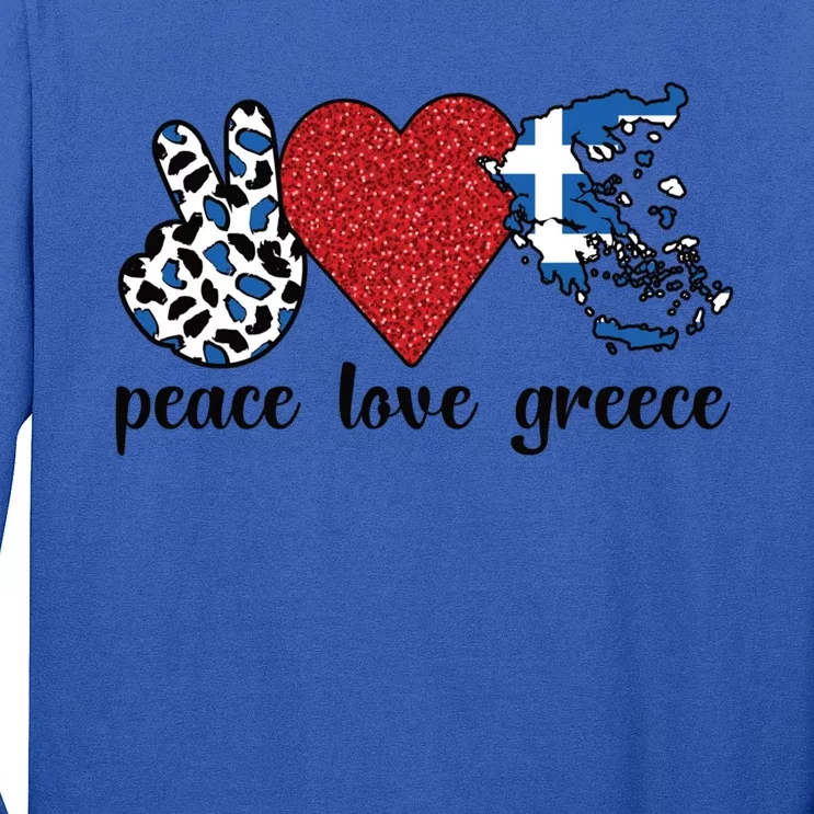 Love Greece Proud Greek Flag Greek Roots Funny Gift Long Sleeve Shirt