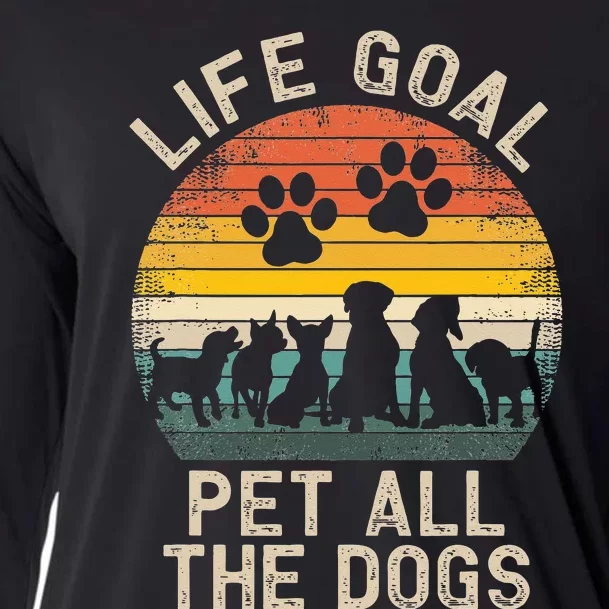 Life Goal Pet All the Dogs Pet Dog Lover Cooling Performance Long Sleeve Crew