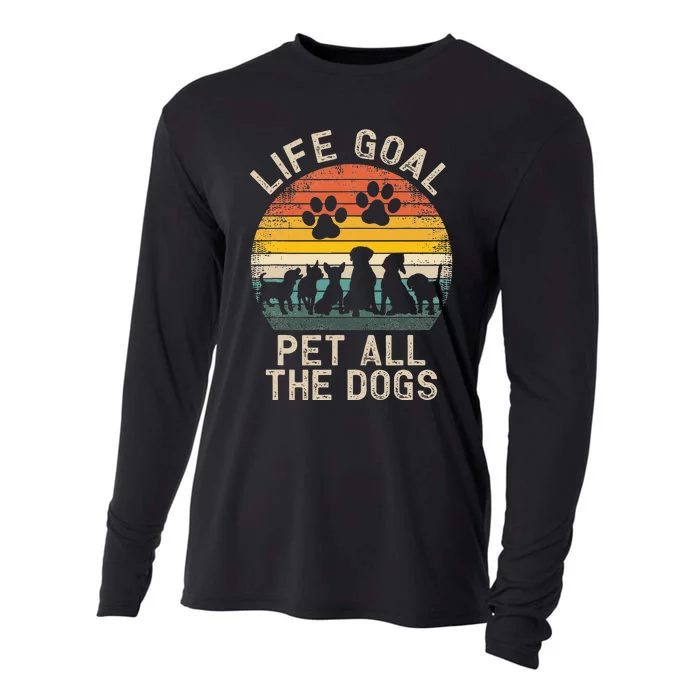 Life Goal Pet All the Dogs Pet Dog Lover Cooling Performance Long Sleeve Crew