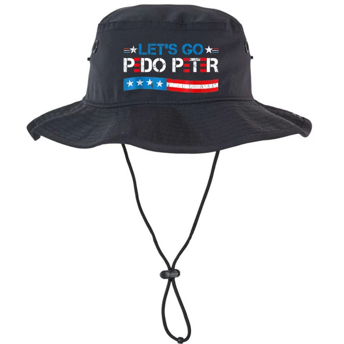 Let's Go Pedo Peter Distressed American US Flag Legacy Cool Fit Booney Bucket Hat