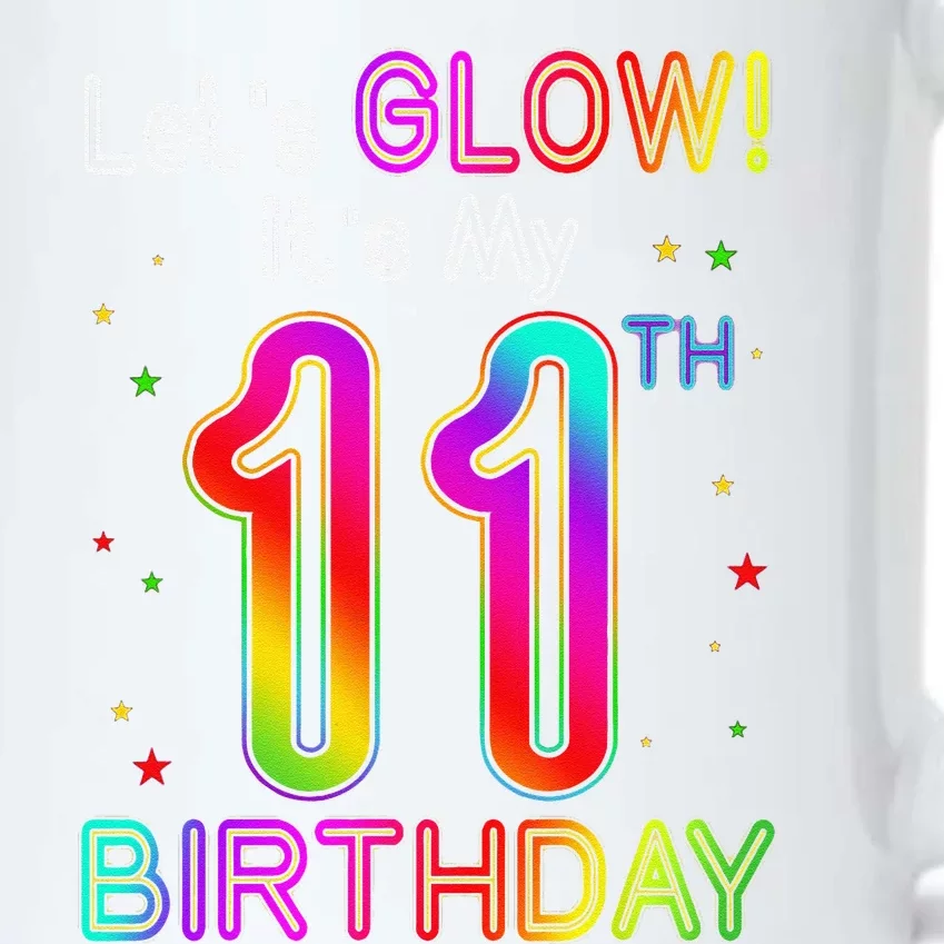 Lets Glow Party Birthday Its My 11th Birthday 11 Years Old Black Color Changing Mug