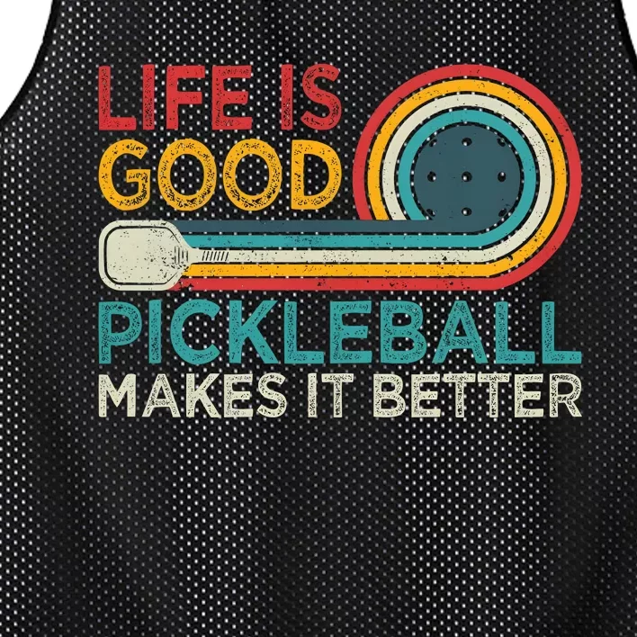 Life Good Pickleball Makes It Better Mesh Reversible Basketball Jersey Tank