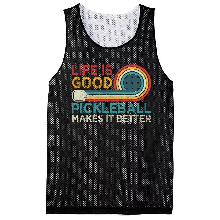 Life Good Pickleball Makes It Better Mesh Reversible Basketball Jersey Tank