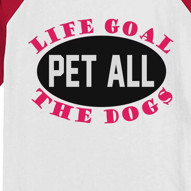 Life Goal Pet All The Dogs Kids Colorblock Raglan Jersey