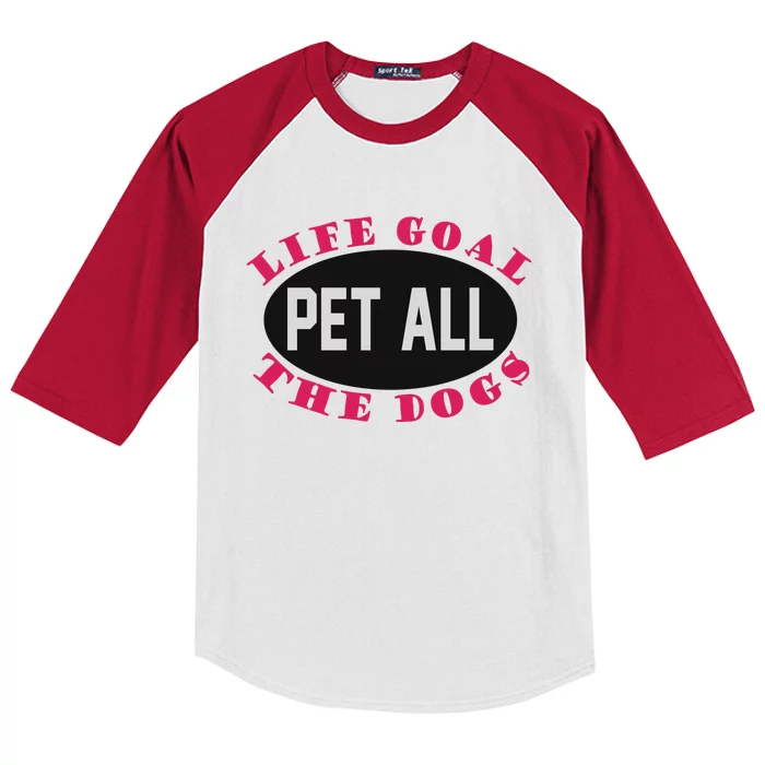 Life Goal Pet All The Dogs Kids Colorblock Raglan Jersey