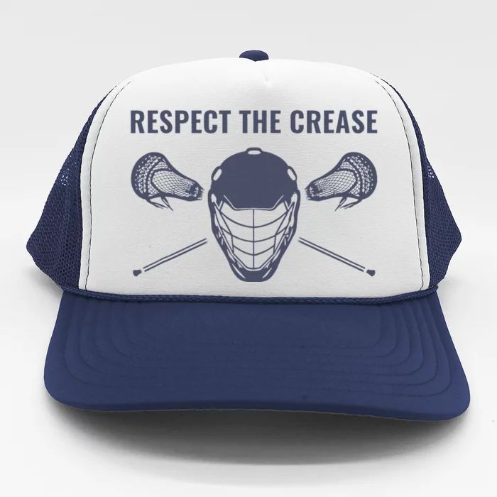 Lacrosse Goalie Respect The Crease Lax Trucker Hat