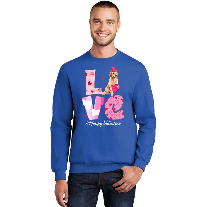 Love Golden Retriever Valentine Day With Golden Retriever Gift Sweatshirt