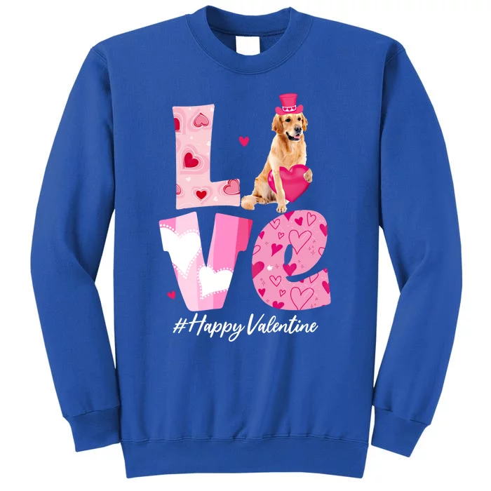 Love Golden Retriever Valentine Day With Golden Retriever Gift Sweatshirt