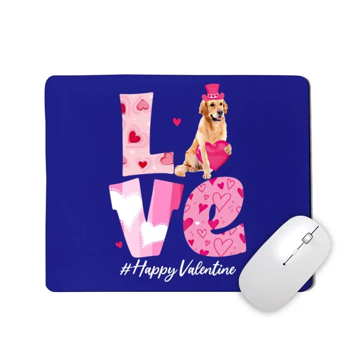 Love Golden Retriever Valentine Day With Golden Retriever Gift Mousepad