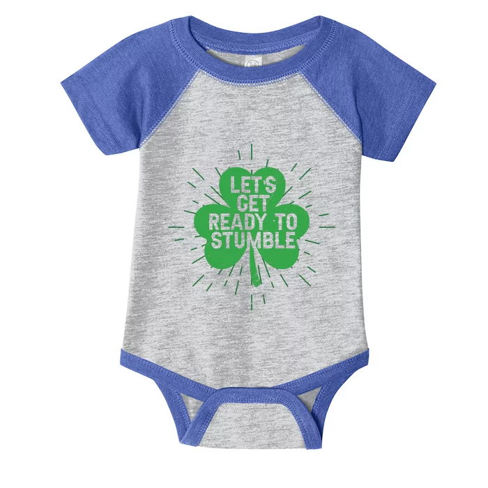 Lets Get Ready To Stumble Clover Infant Baby Jersey Bodysuit