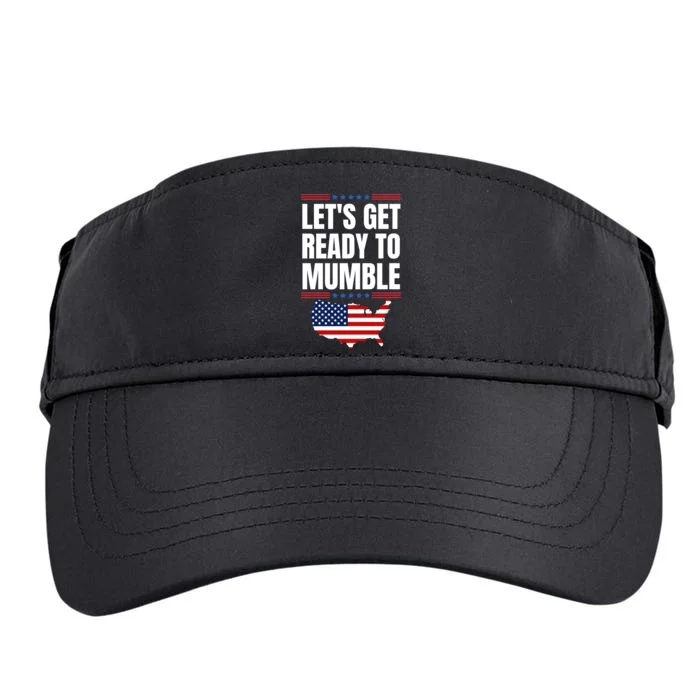 Lets Get Ready To Mumble Biden Funny American Flag Adult Drive Performance Visor