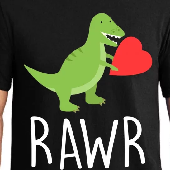 Love Gift Rawr Dinosaur Heart Mother's Father's Pajama Set