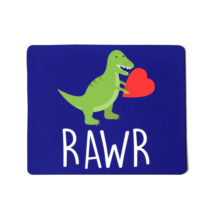 Love Gift Rawr Dinosaur Heart Mother's Father's Mousepad