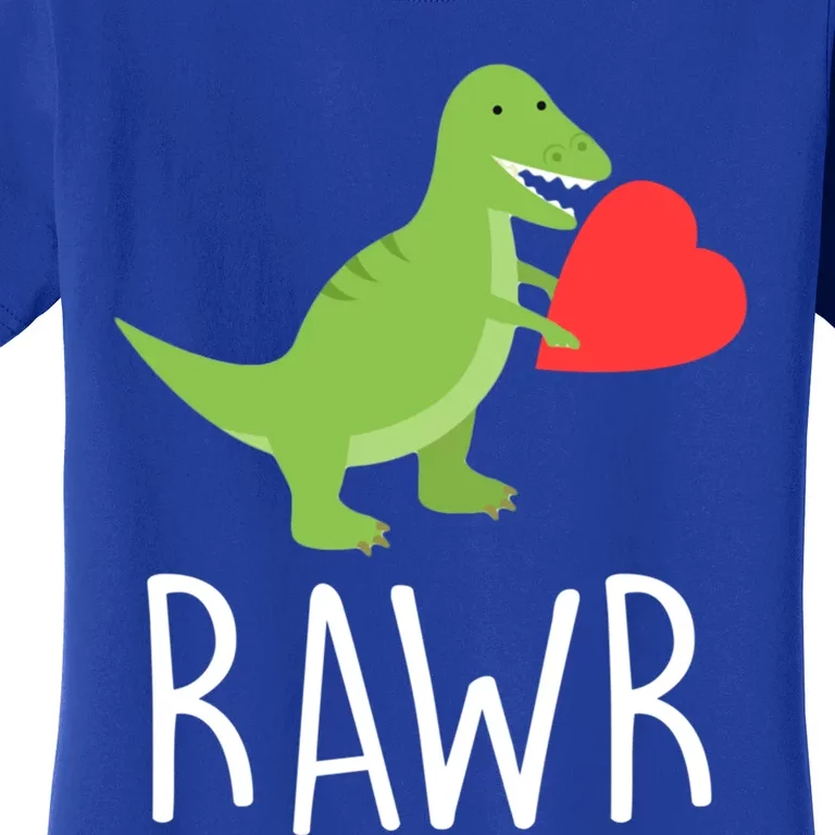 Love Gift Rawr Dinosaur Heart Mother's Father's Women's T-Shirt