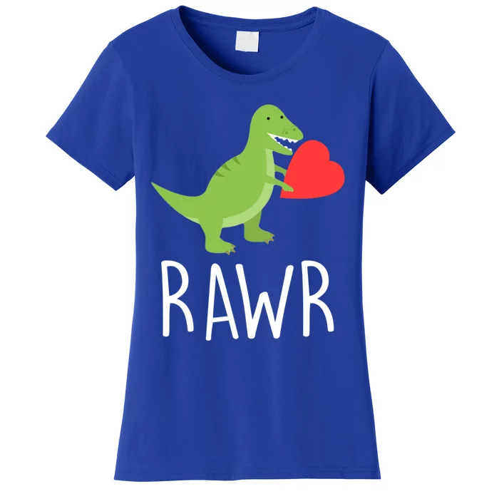 Love Gift Rawr Dinosaur Heart Mother's Father's Women's T-Shirt