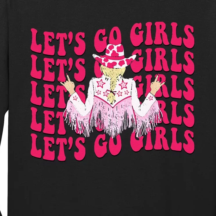 Let's Go Rodeo Western Country Cow Bachelorette Tall Long Sleeve T-Shirt