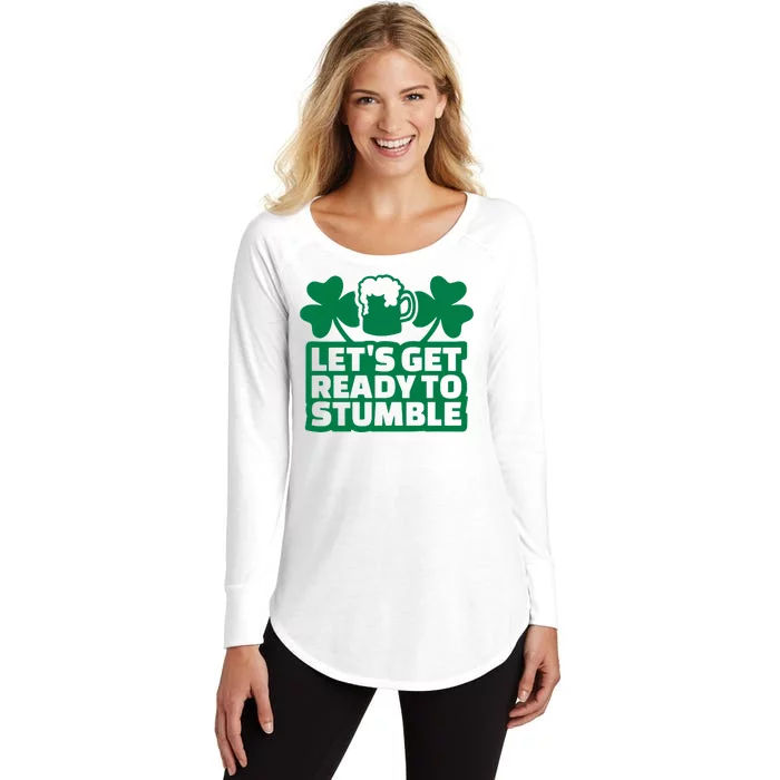 Let's Get Ready To Stumble St Patrick's Day Women's Perfect Tri Tunic Long Sleeve Shirt