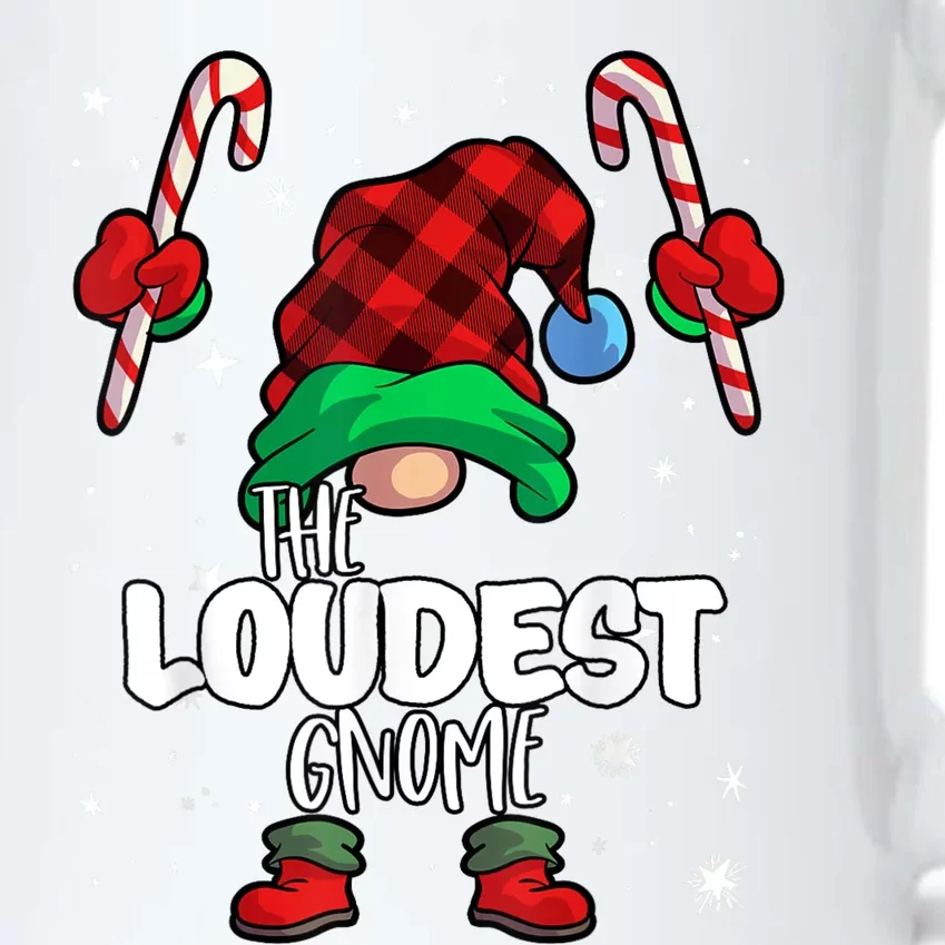 Loudest Gnome Red Buffalo Plaid Matching Family Christmas Black Color Changing Mug