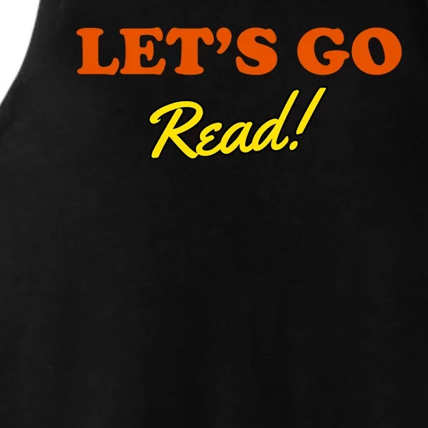 Lets Go Read Book Lover Ladies Tri-Blend Wicking Tank