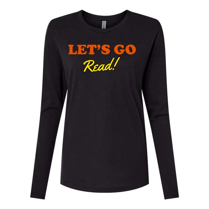 Lets Go Read Book Lover Womens Cotton Relaxed Long Sleeve T-Shirt