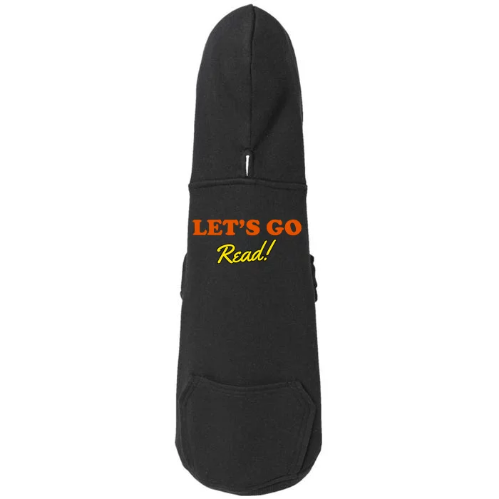 Lets Go Read Book Lover Doggie 3-End Fleece Hoodie