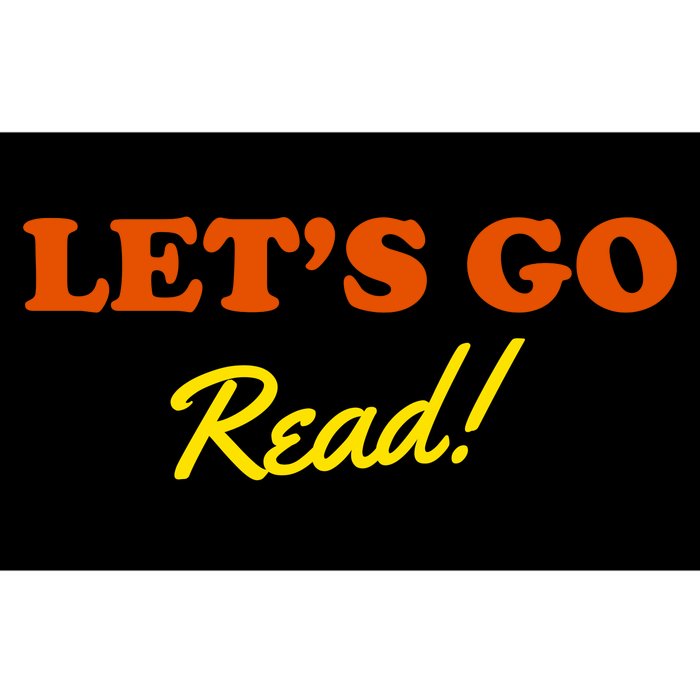 Lets Go Read Book Lover Bumper Sticker