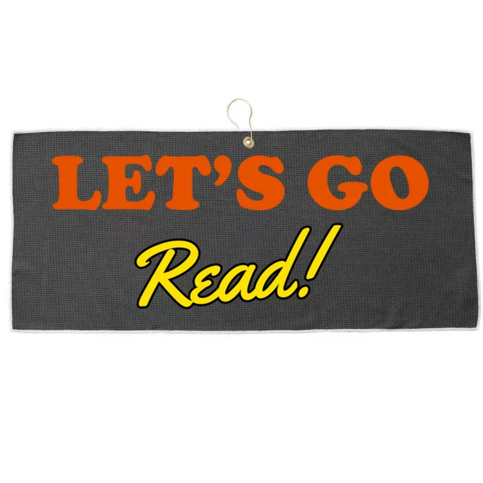 Lets Go Read Book Lover Large Microfiber Waffle Golf Towel