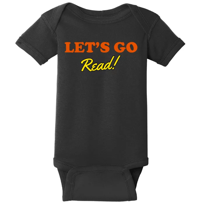 Lets Go Read Book Lover Baby Bodysuit