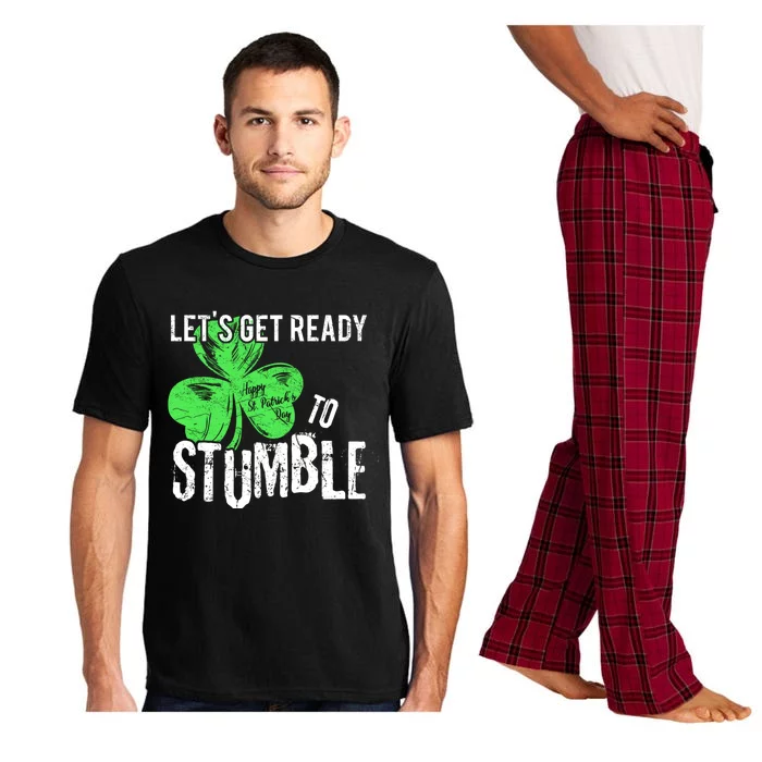 Lets Get Ready To Stumble Funny Saint St Patricks Day HOODIE Pajama Set