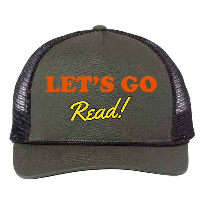 Lets Go Read Distress Book Club Retro Rope Trucker Hat Cap