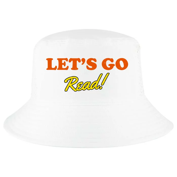 Lets Go Read Distress Book Club Cool Comfort Performance Bucket Hat