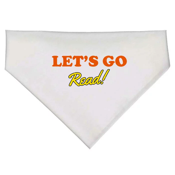 Lets Go Read Distress Book Club USA-Made Doggie Bandana