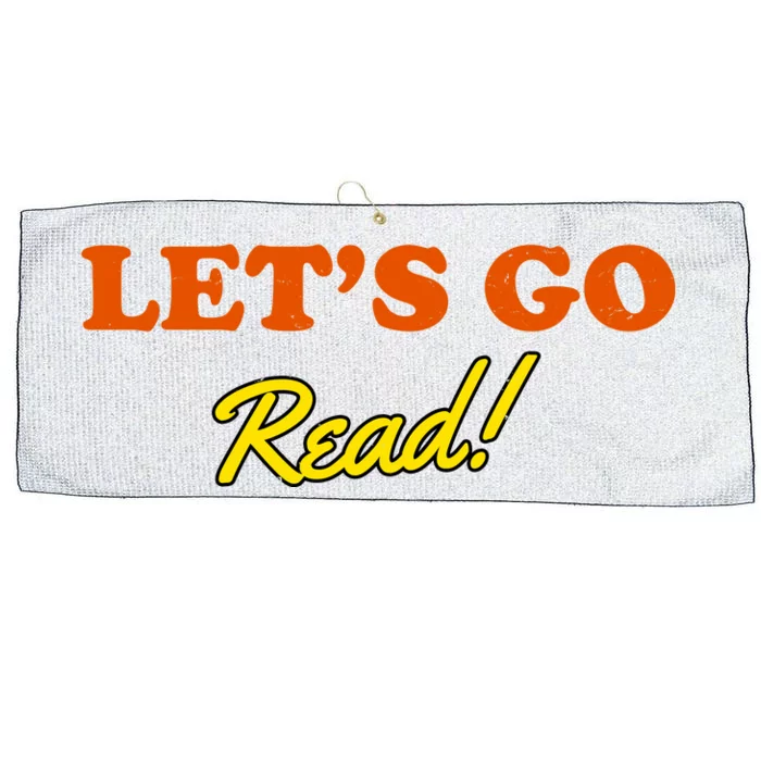 Lets Go Read Distress Book Club Large Microfiber Waffle Golf Towel