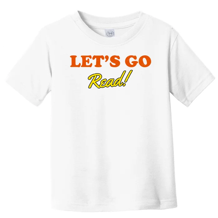 Lets Go Read Distress Book Club Toddler T-Shirt