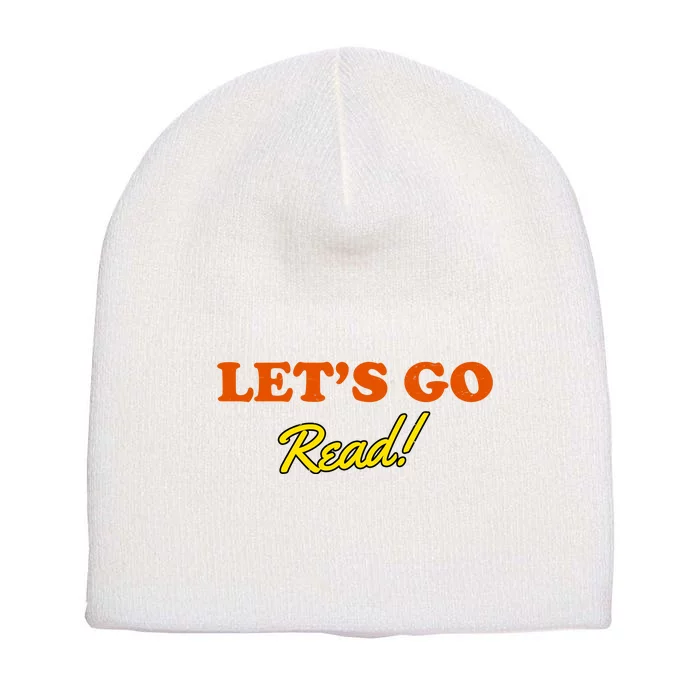 Lets Go Read Distress Book Club Short Acrylic Beanie