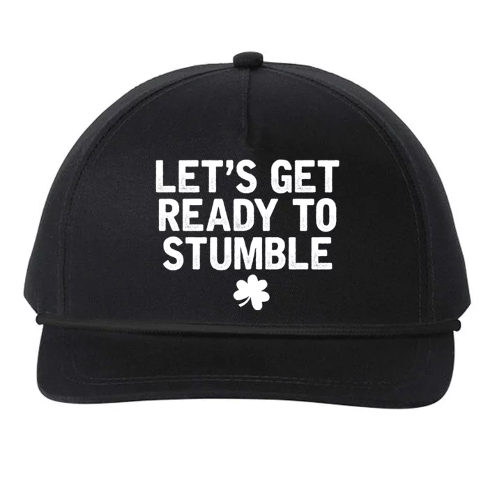 Let's Get Ready To Stumble Funny St Patrick's Day Snapback Five-Panel Rope Hat