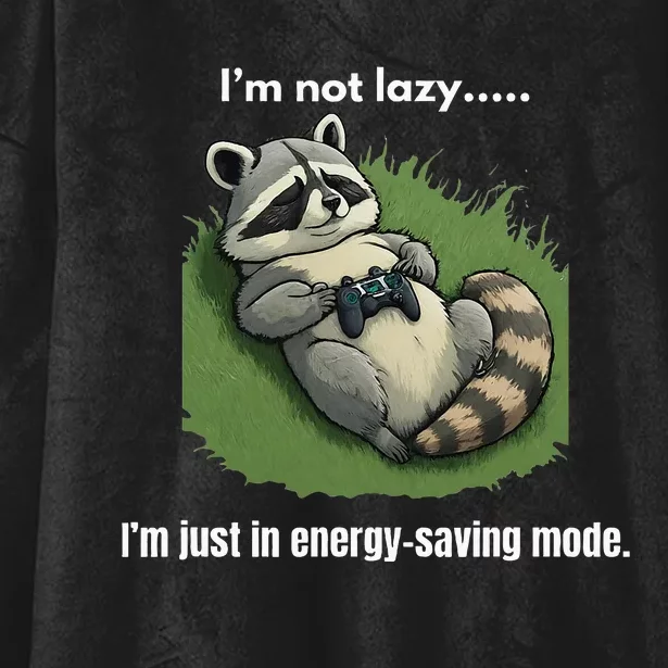 Lazy Gaming Raccoon Hooded Wearable Blanket