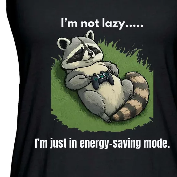 Lazy Gaming Raccoon Ladies Essential Flowy Tank