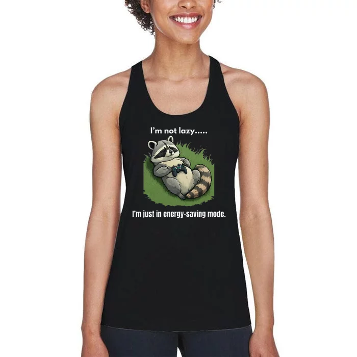 Lazy Gaming Raccoon Women's Racerback Tank