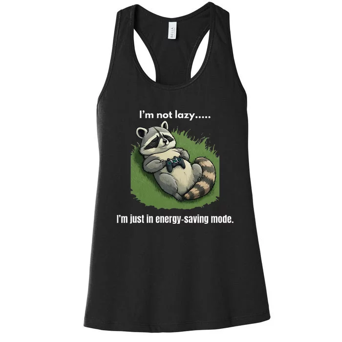 Lazy Gaming Raccoon Women's Racerback Tank