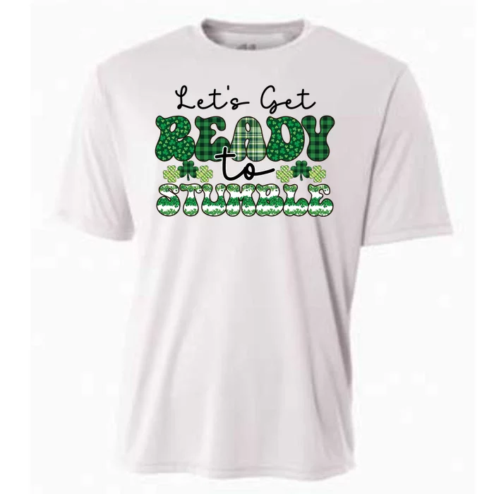 Let's Get Ready To Stumble Plaid St Pattricks Day Cooling Performance Crew T-Shirt