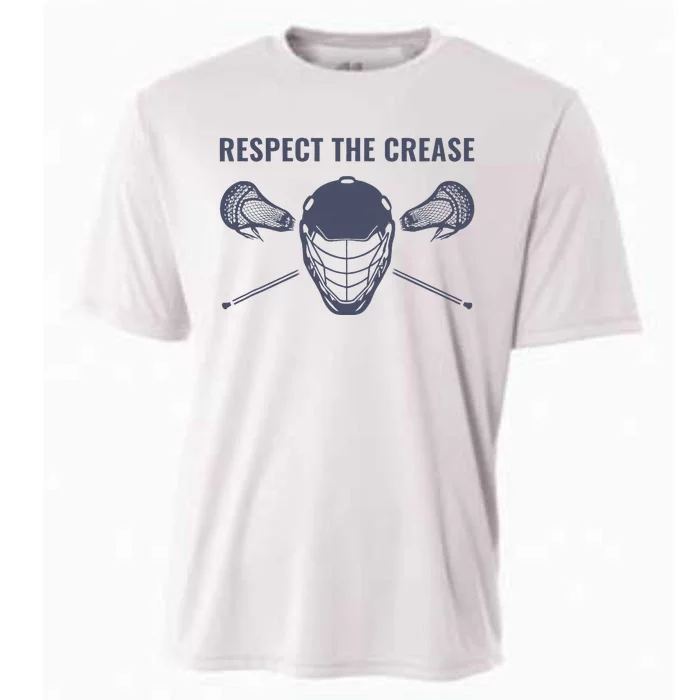 Lacrosse Goalie Respect The Crease Lax Cooling Performance Crew T-Shirt