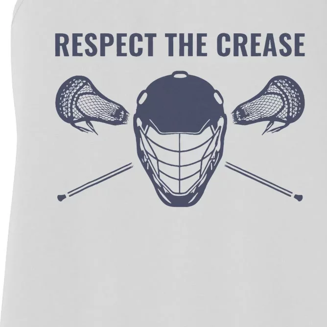 Lacrosse Goalie Respect The Crease Lax Women's Racerback Tank