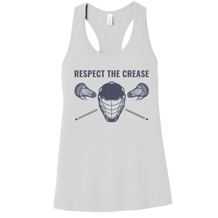 Lacrosse Goalie Respect The Crease Lax Women's Racerback Tank