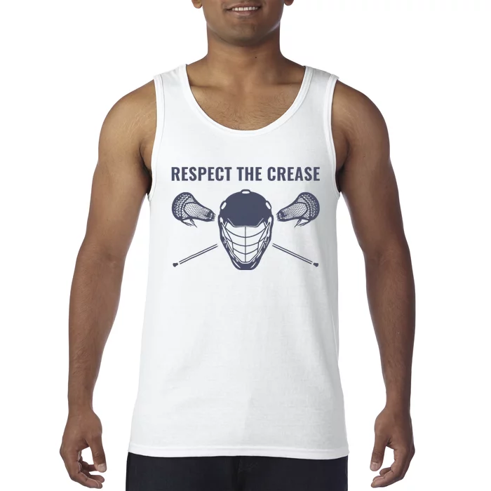 Lacrosse Goalie Respect The Crease Lax Tank Top