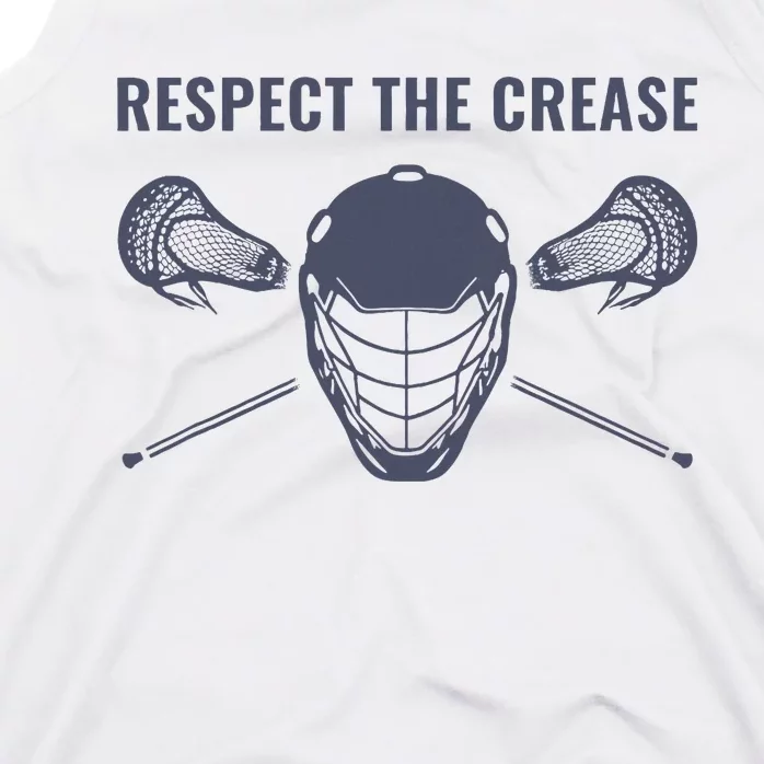 Lacrosse Goalie Respect The Crease Lax Tank Top