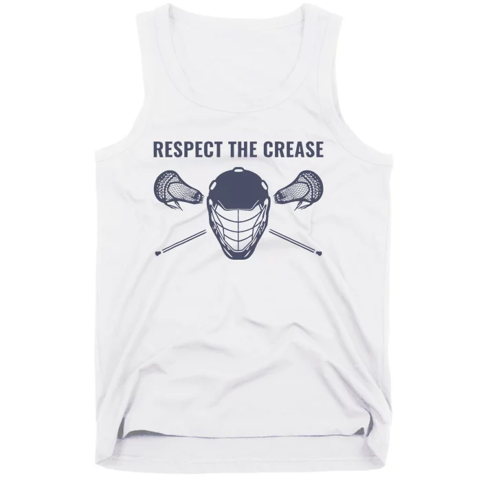 Lacrosse Goalie Respect The Crease Lax Tank Top