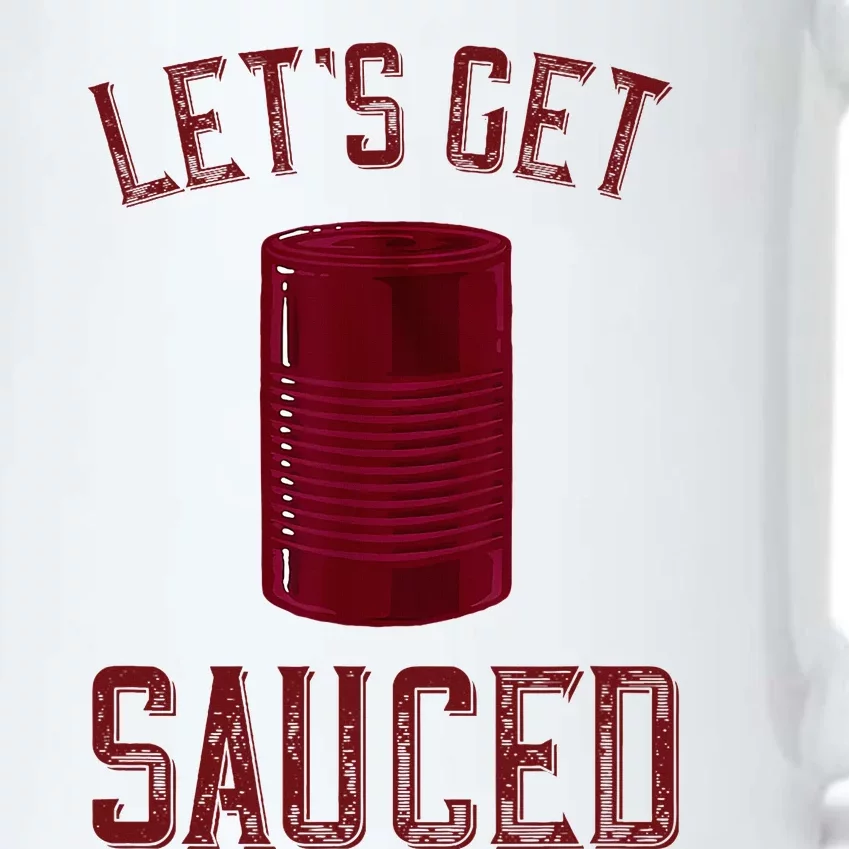 Let's Get Sauced Funny Cranberry Sauce Thanksgiving Food Black Color Changing Mug