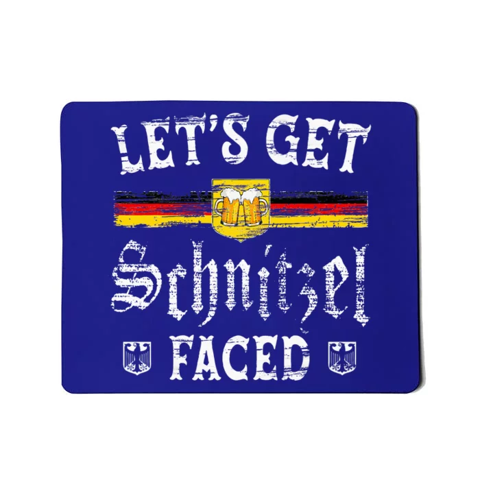 Lets Get Schnitzel Faced Funny Oktoberfest Mousepad